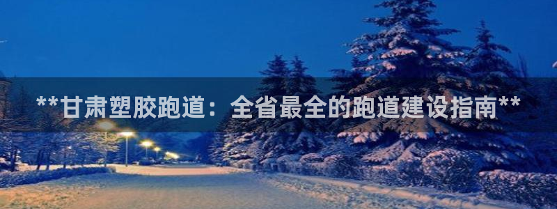 红足1世足球网址大全：**甘肃塑胶跑道：全省最全的跑道建设指南**