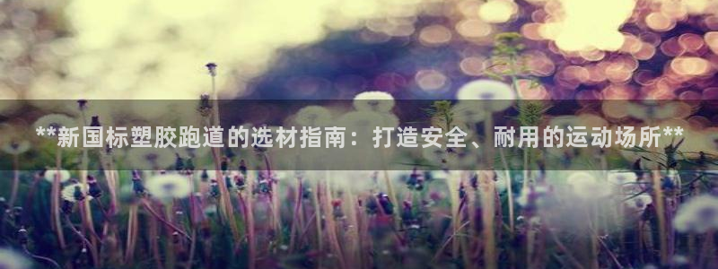777814红·足一世比分篮球：**新国标塑胶跑道的选材指南：打造安全、耐用的运动场所**