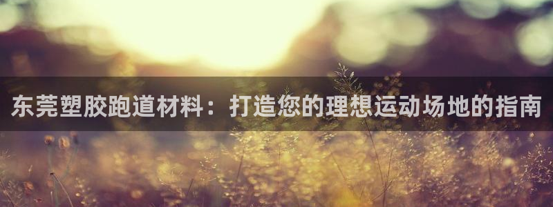 红足一1世666814足球比分网：东莞塑胶跑道材料：打造您的理想运动场地的指南